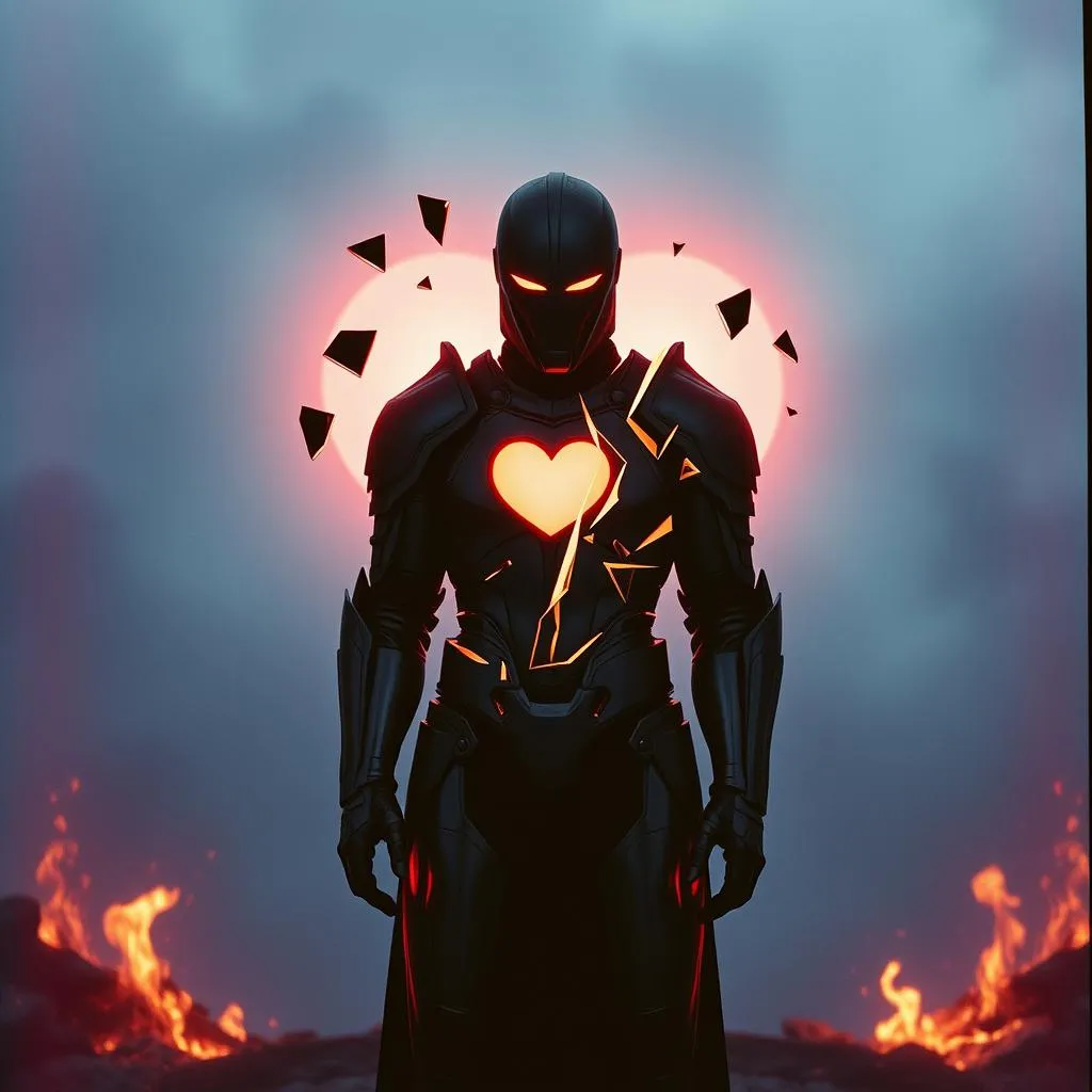 The man beneath the steel.