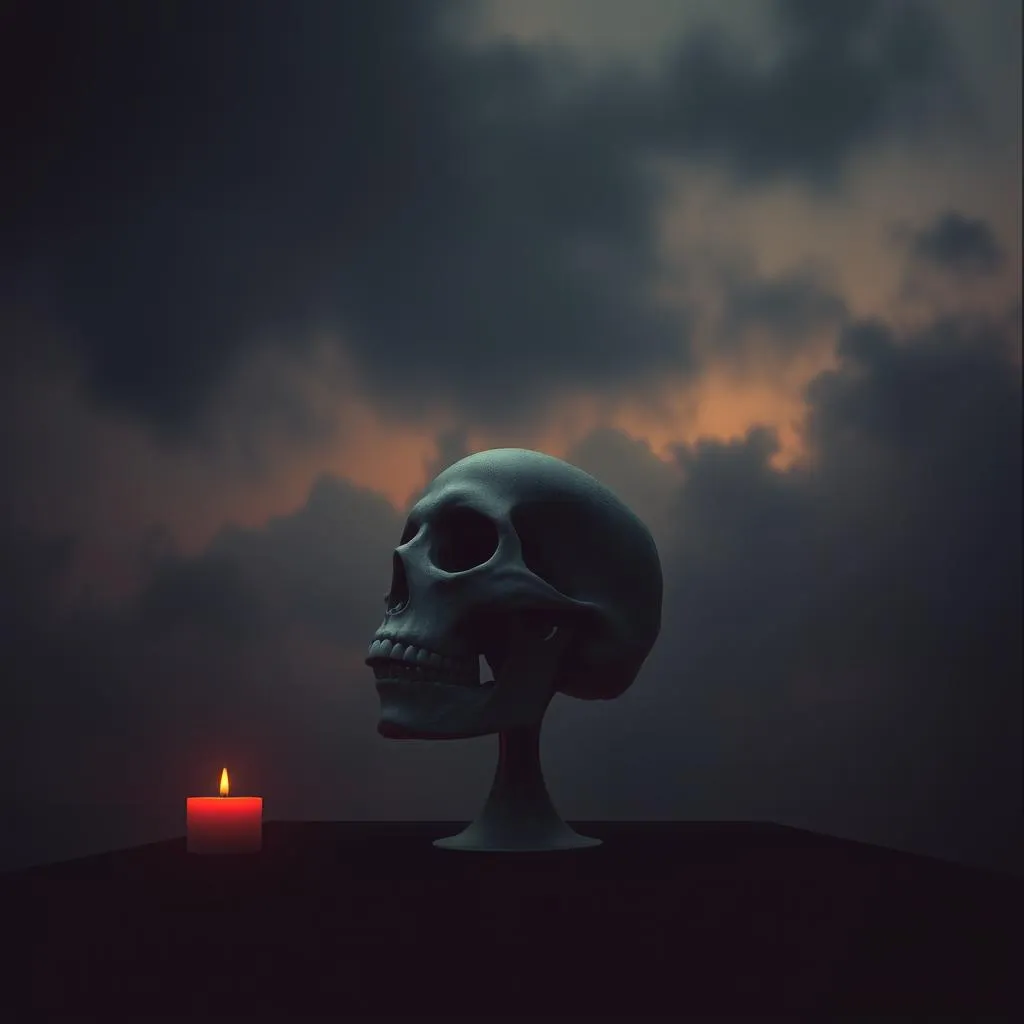 A Child's Skull, Taking  The Sip.