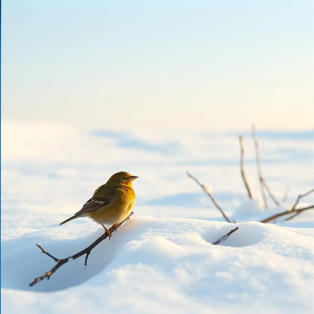through the snow