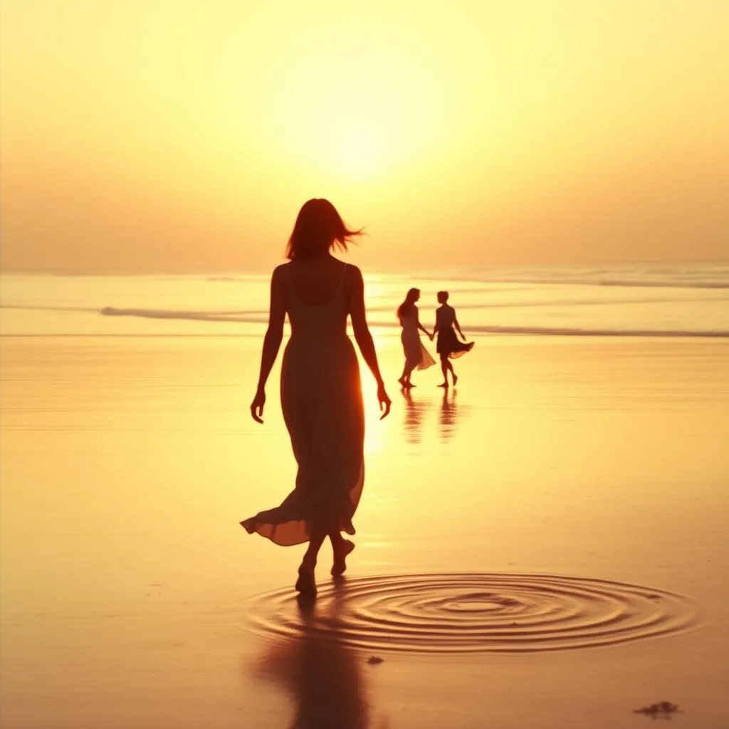 Na praia