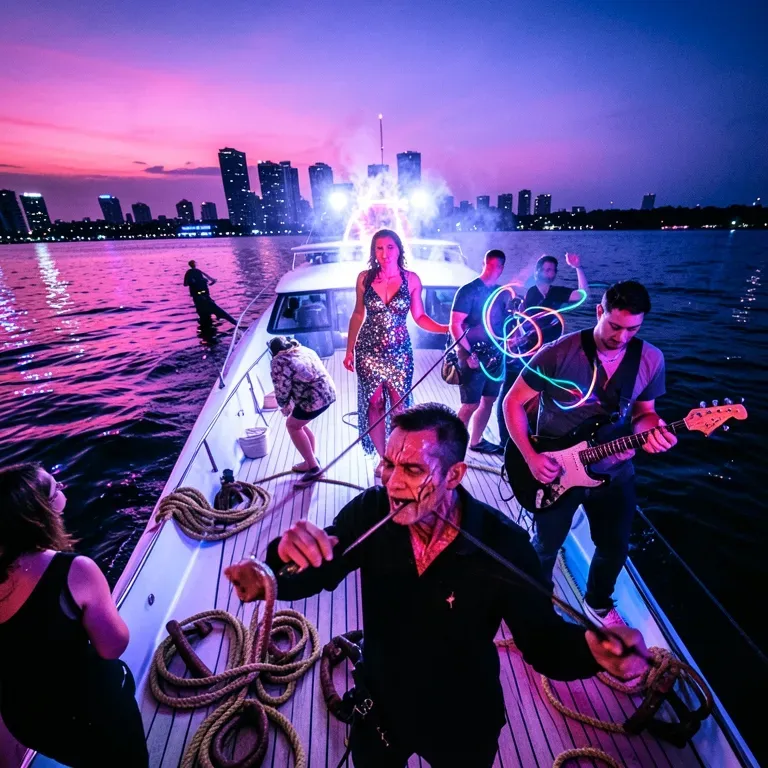 "Neon Tides & Steel Dicks (A Yacht Bash in Miami Bay)"