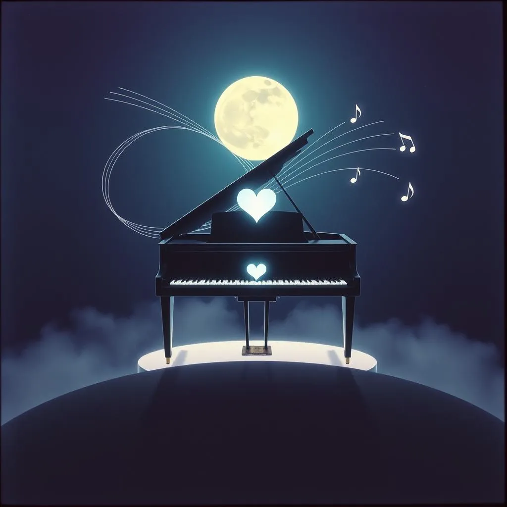 Heart on keys