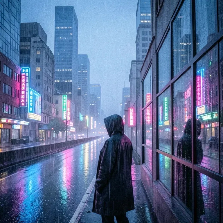 Neon rain