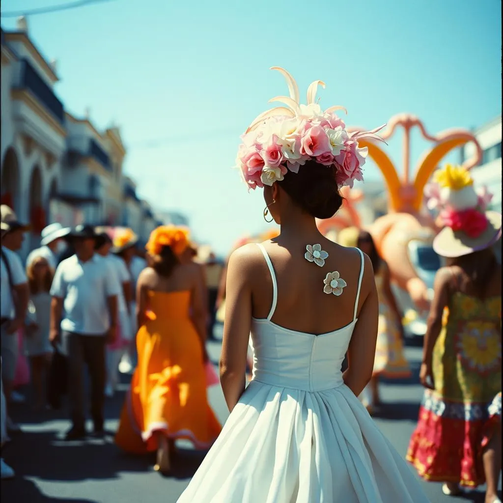 La del vestido Blanco