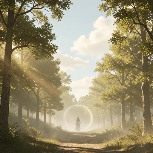 Sunlight Through the Trees