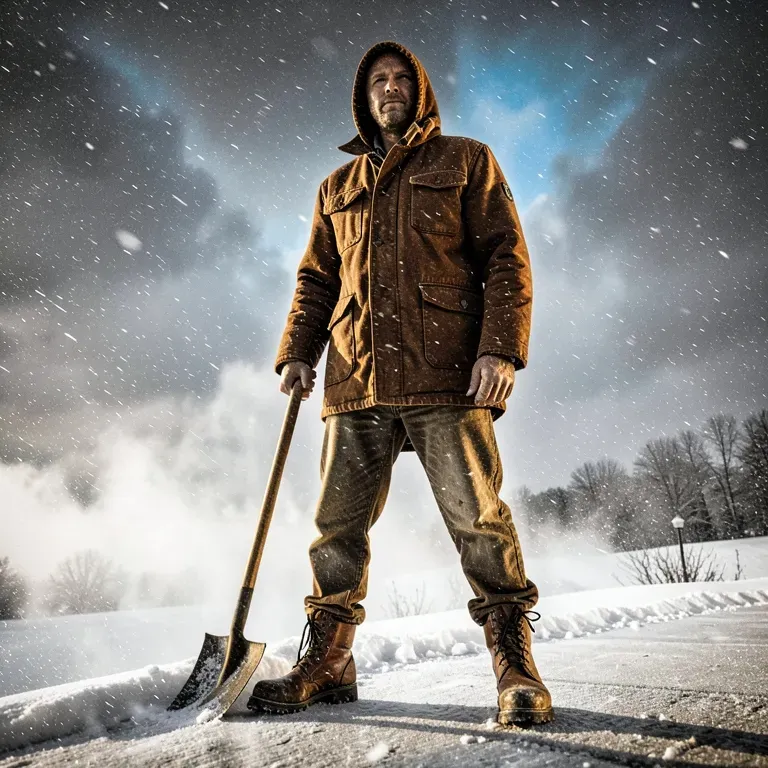 Man of Concrete in the Snow
