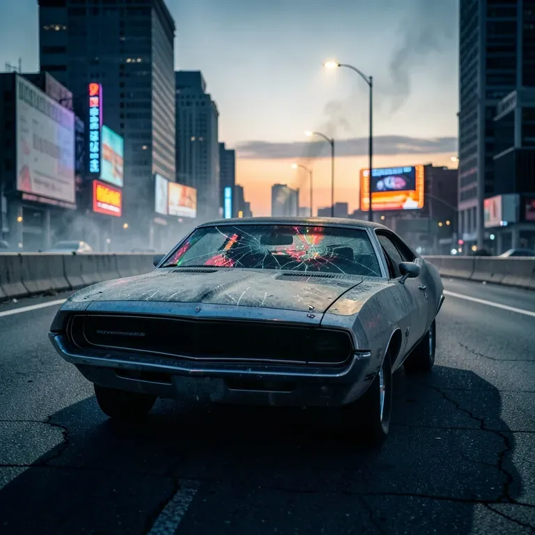 Neon ashes and gunlight smoke