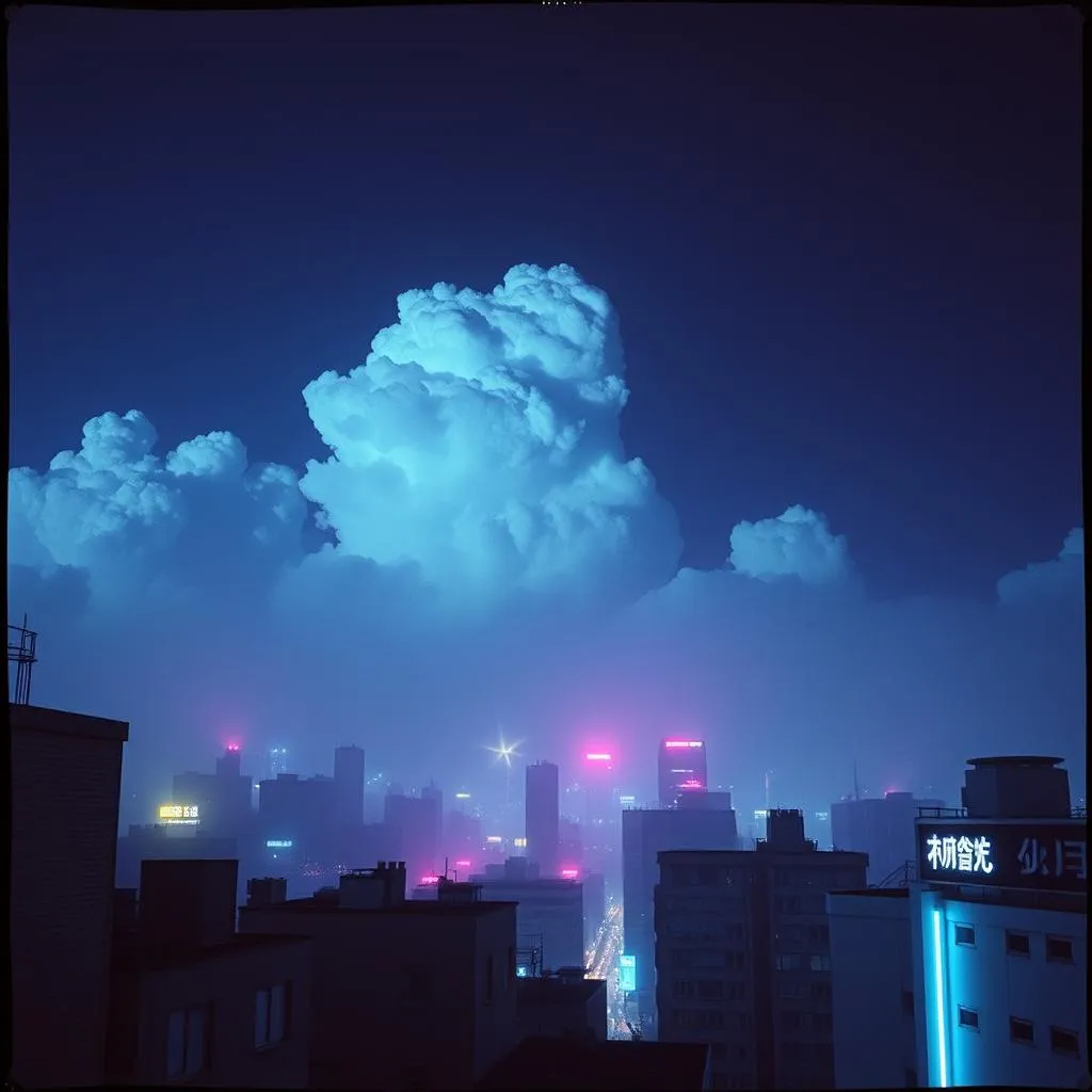 Wolken über Beton