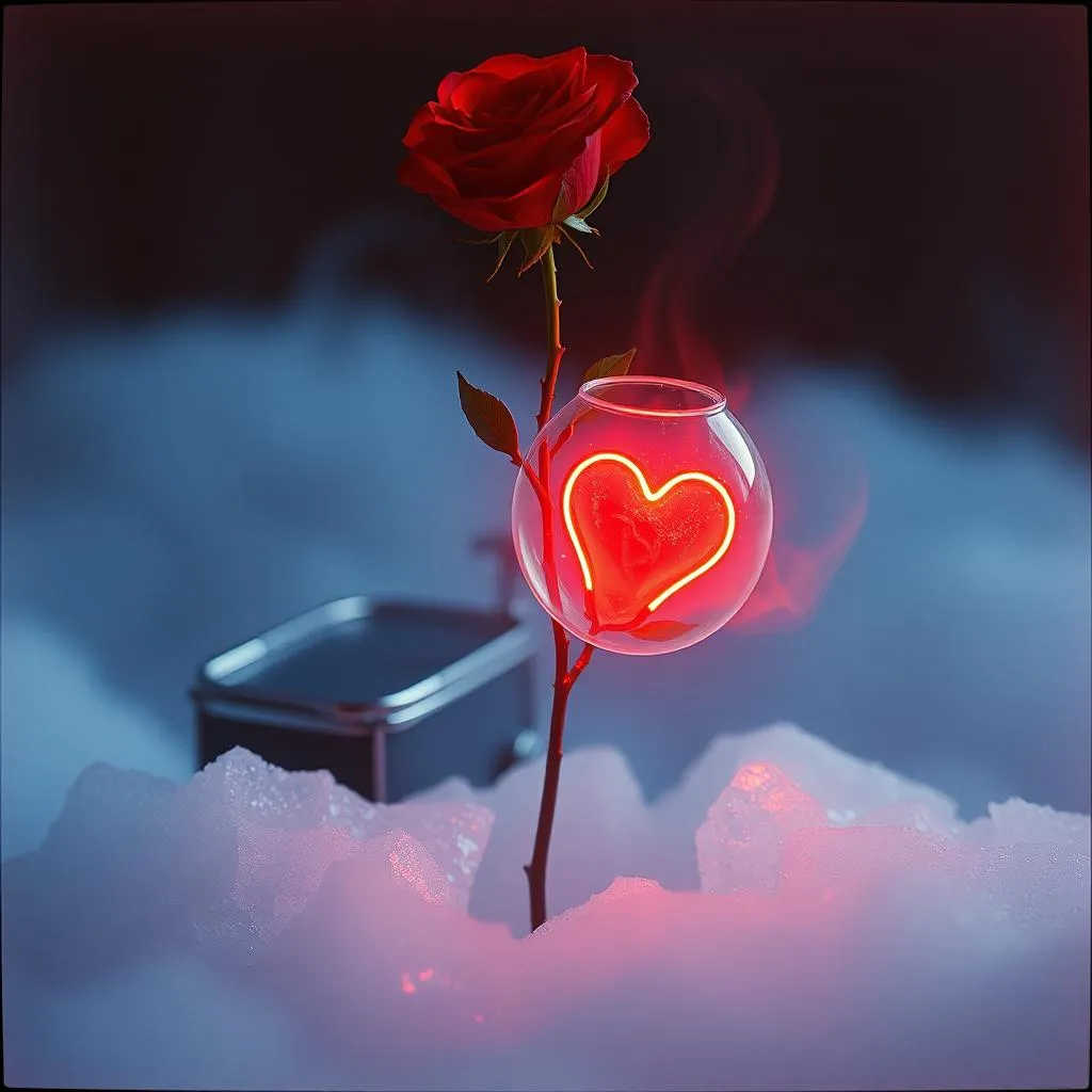 Burning Rose of Ice