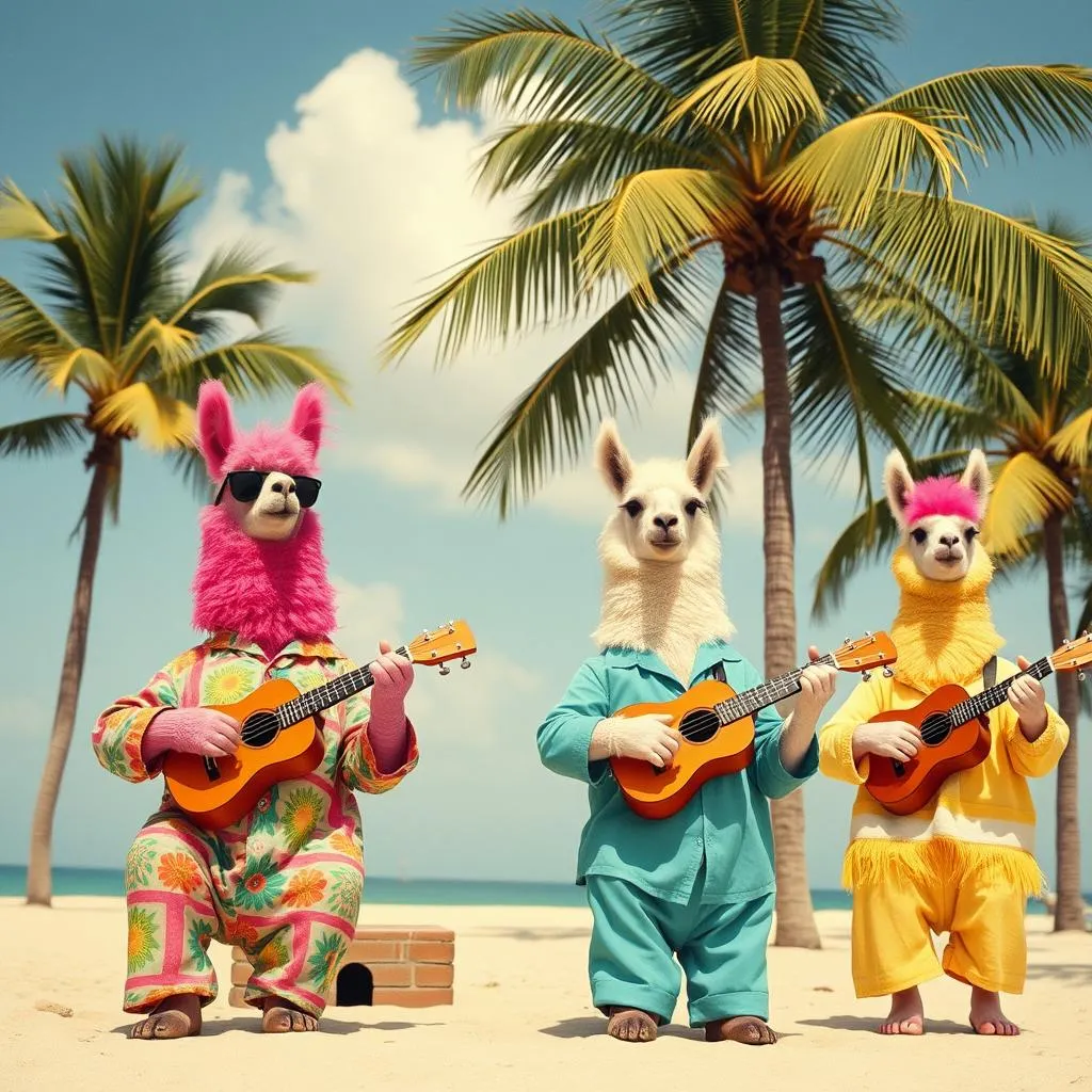 Llamas in Pajamas from the Bahamas