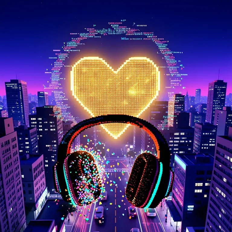 Pixel hearts