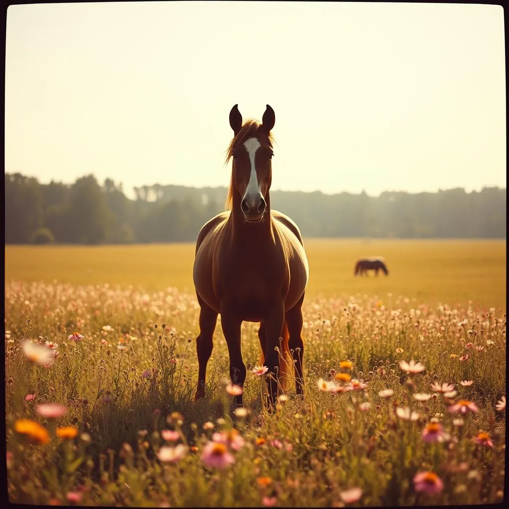 The girl with the horse