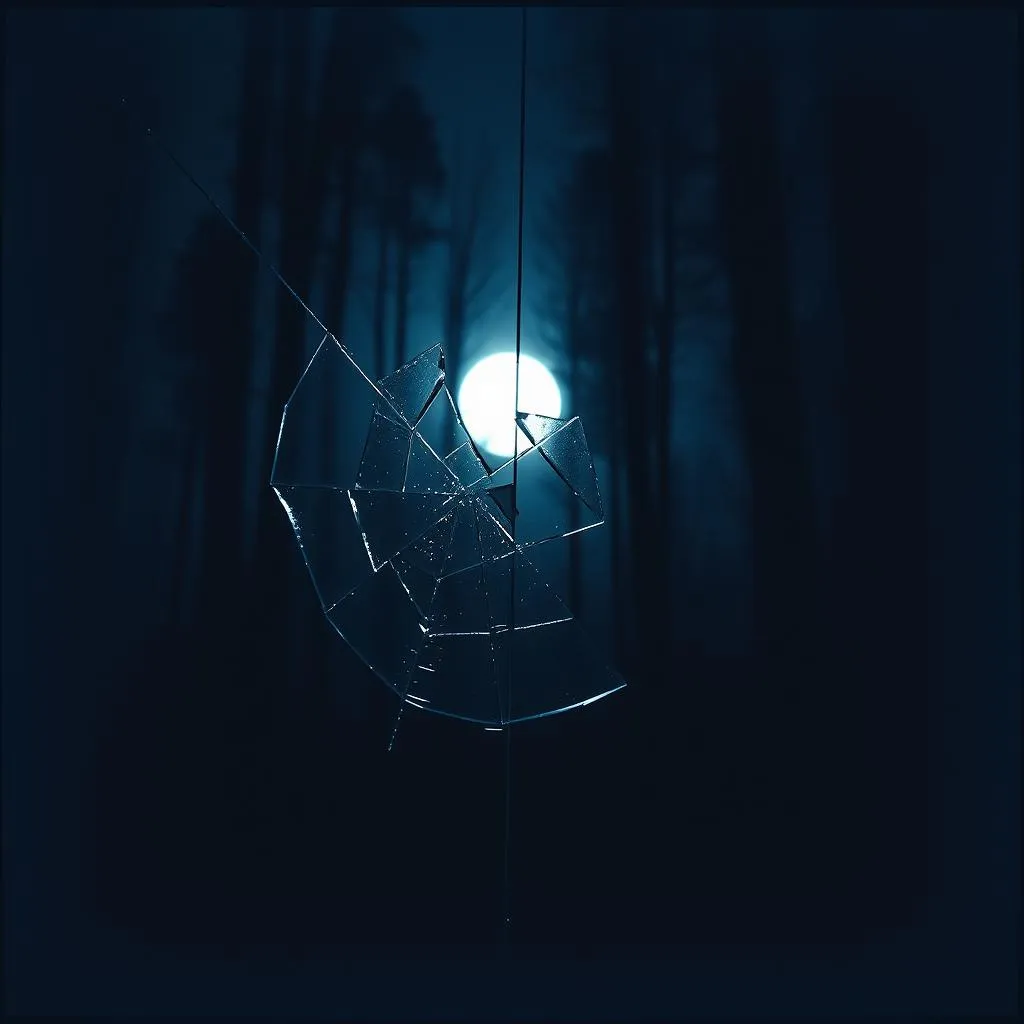 Glas ihn Dunkelheit