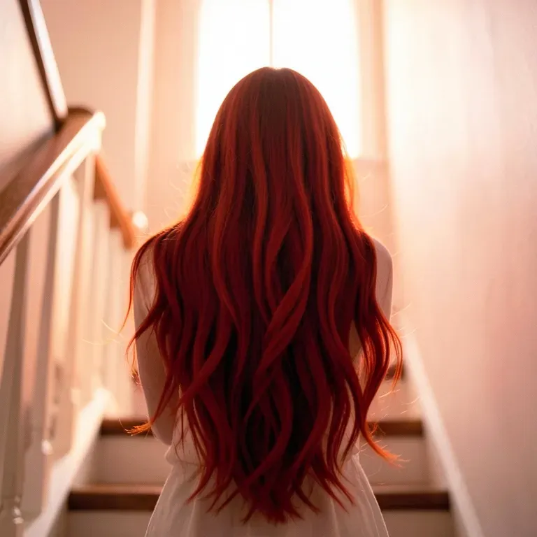 Blue eyes, red hair