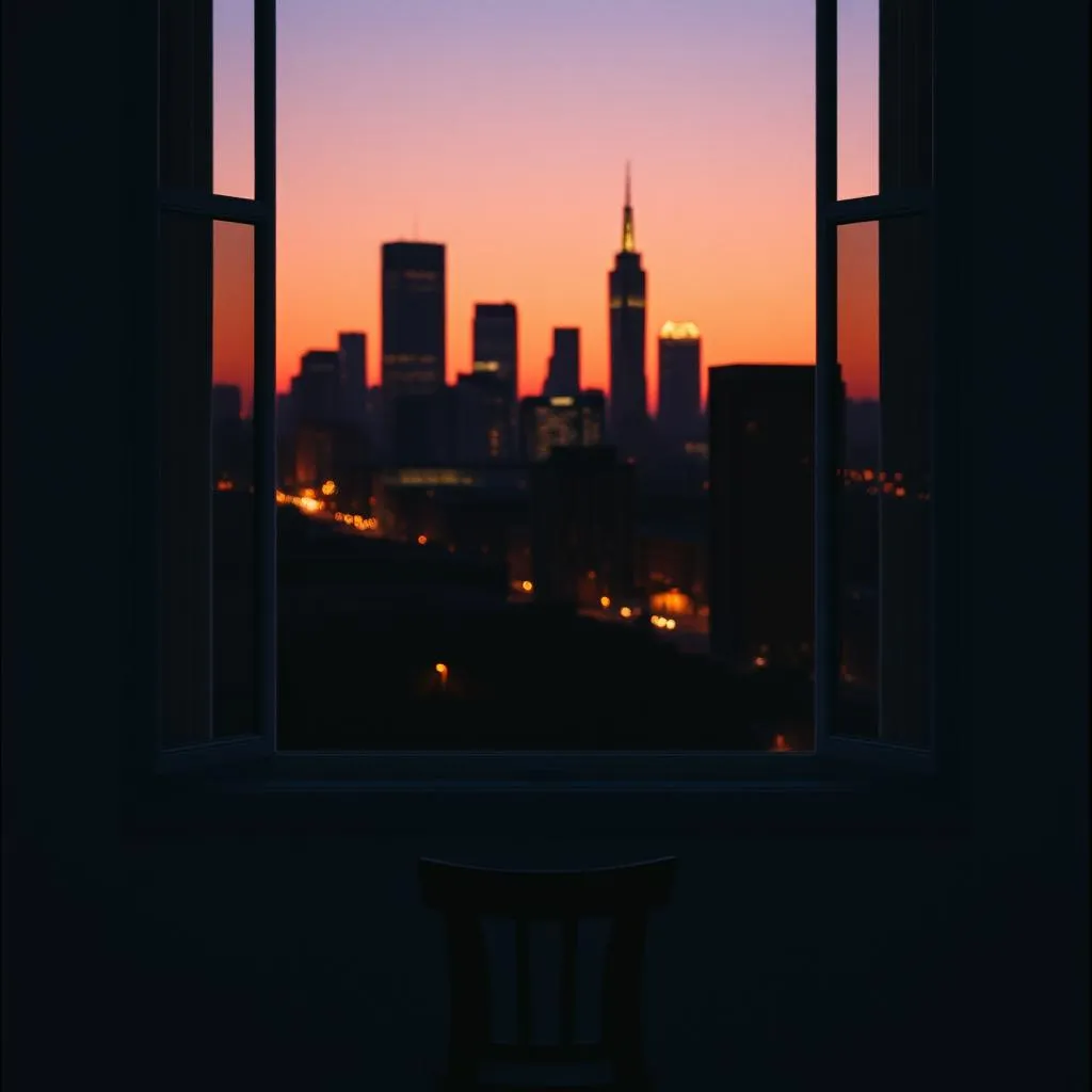 senja di jendela sepi