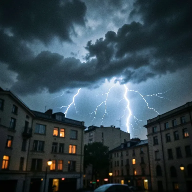 Lightning strikes like a preacher’s hand