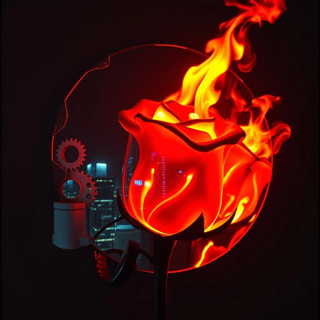 BURNIG ROSE