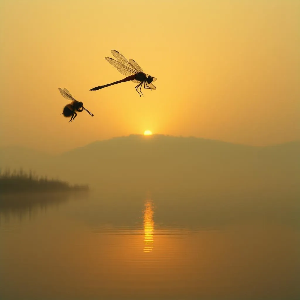 The dragonfly and the bumblebee