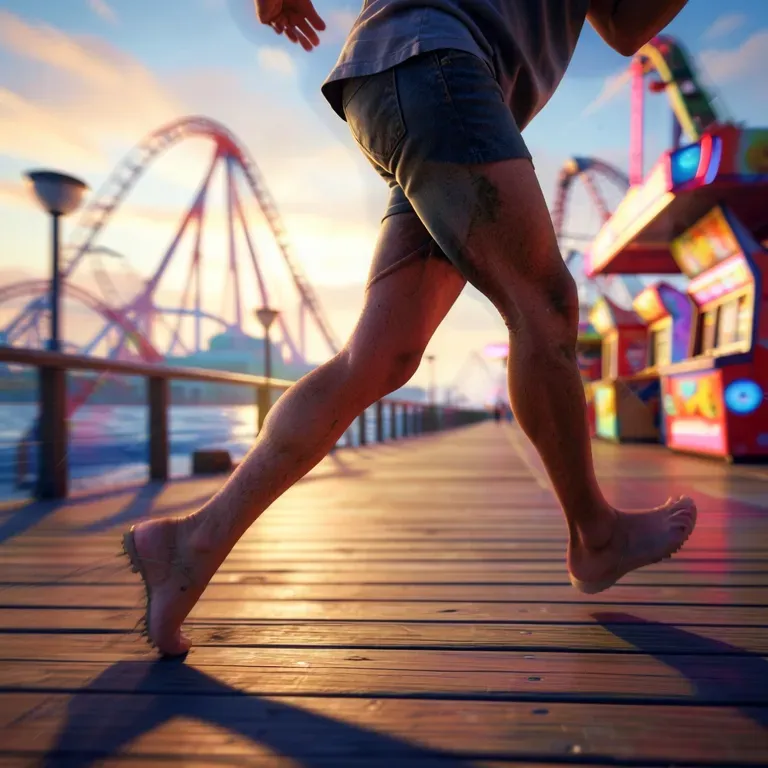 On the boardwalk….Joyce pooped her pants