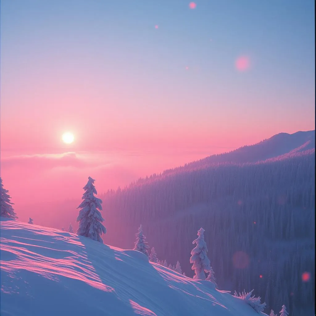 A little snow fall.