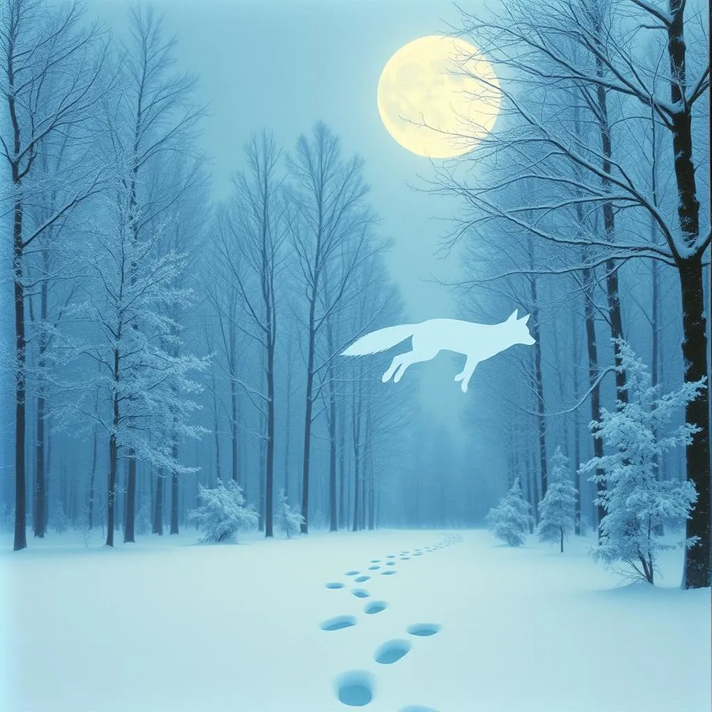 Are you hiding? But your footprints are in the snow!