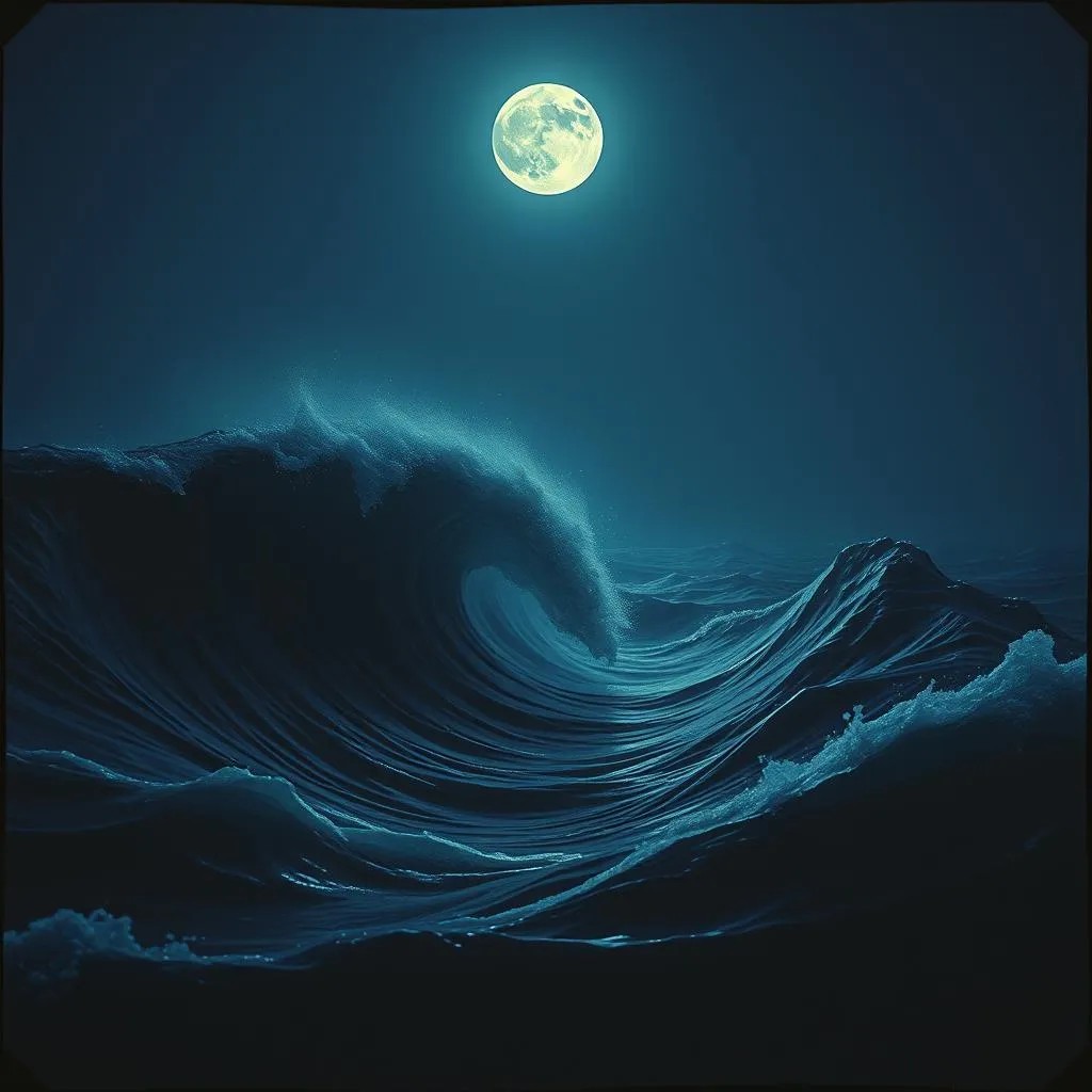Darkness in the waves 