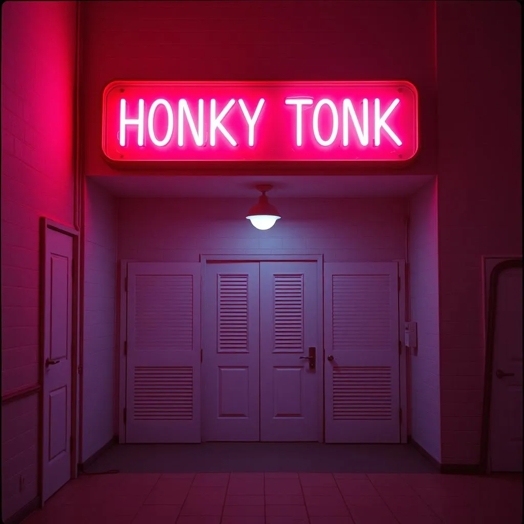 Close up the honkey tonks