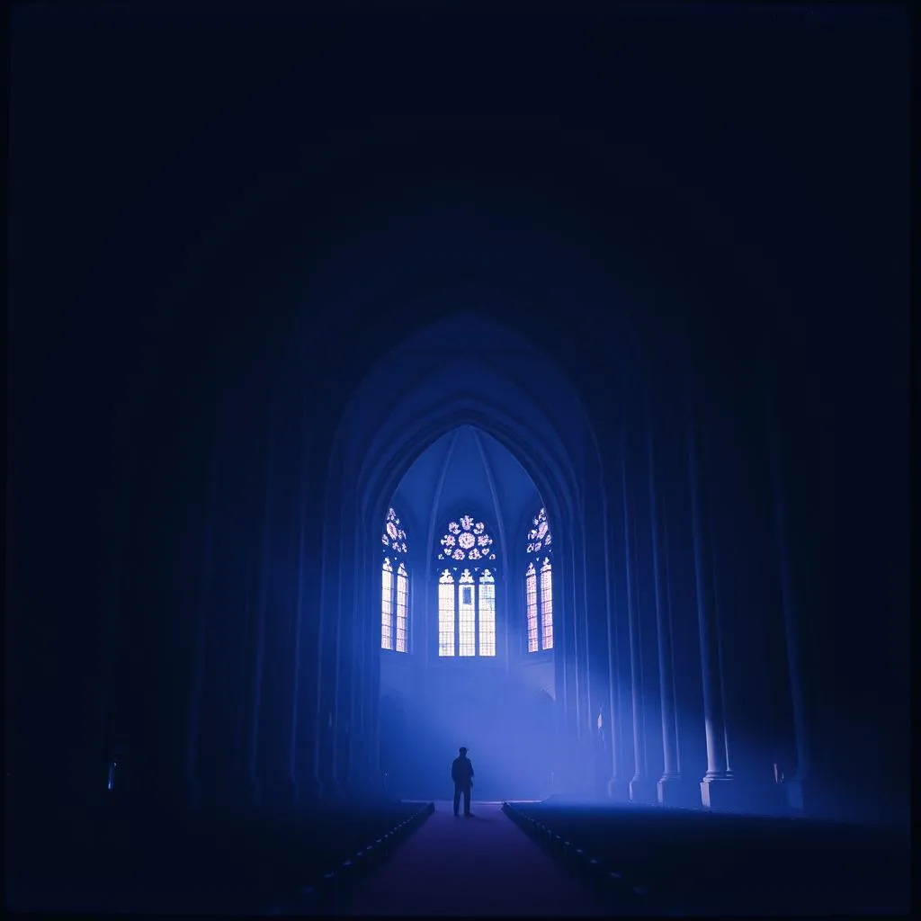 At night