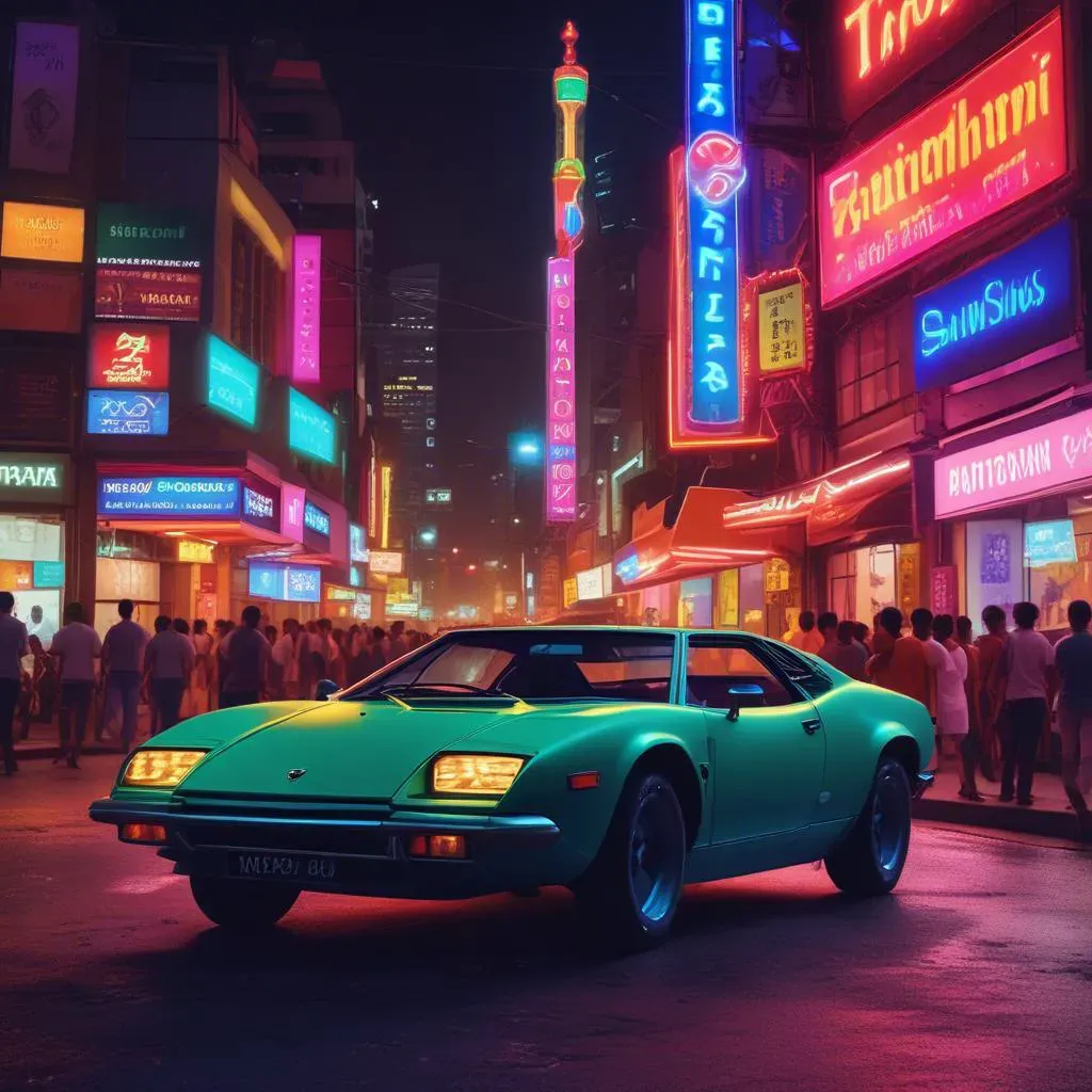 Green Lamborghini 