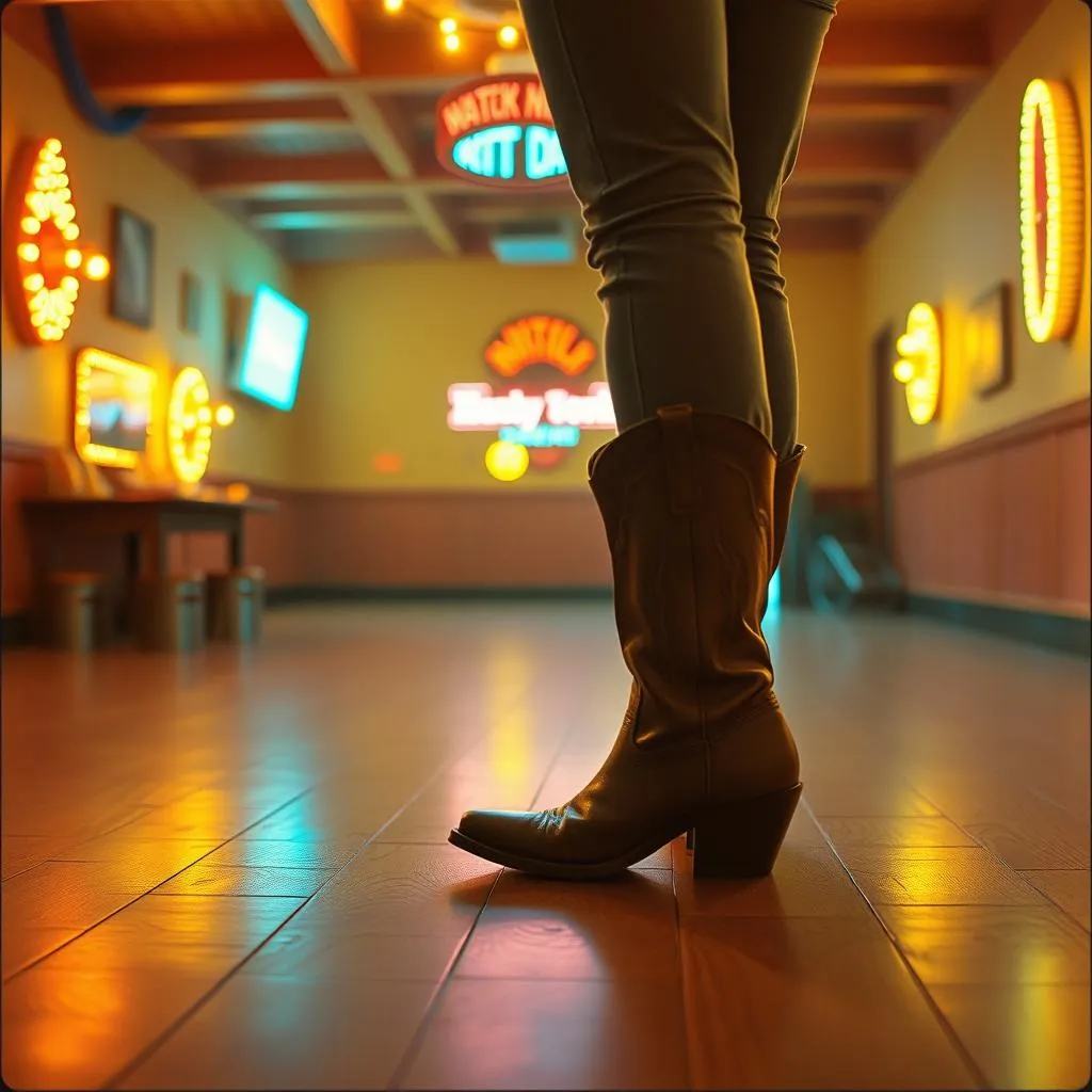 Boots Slide on the Floor