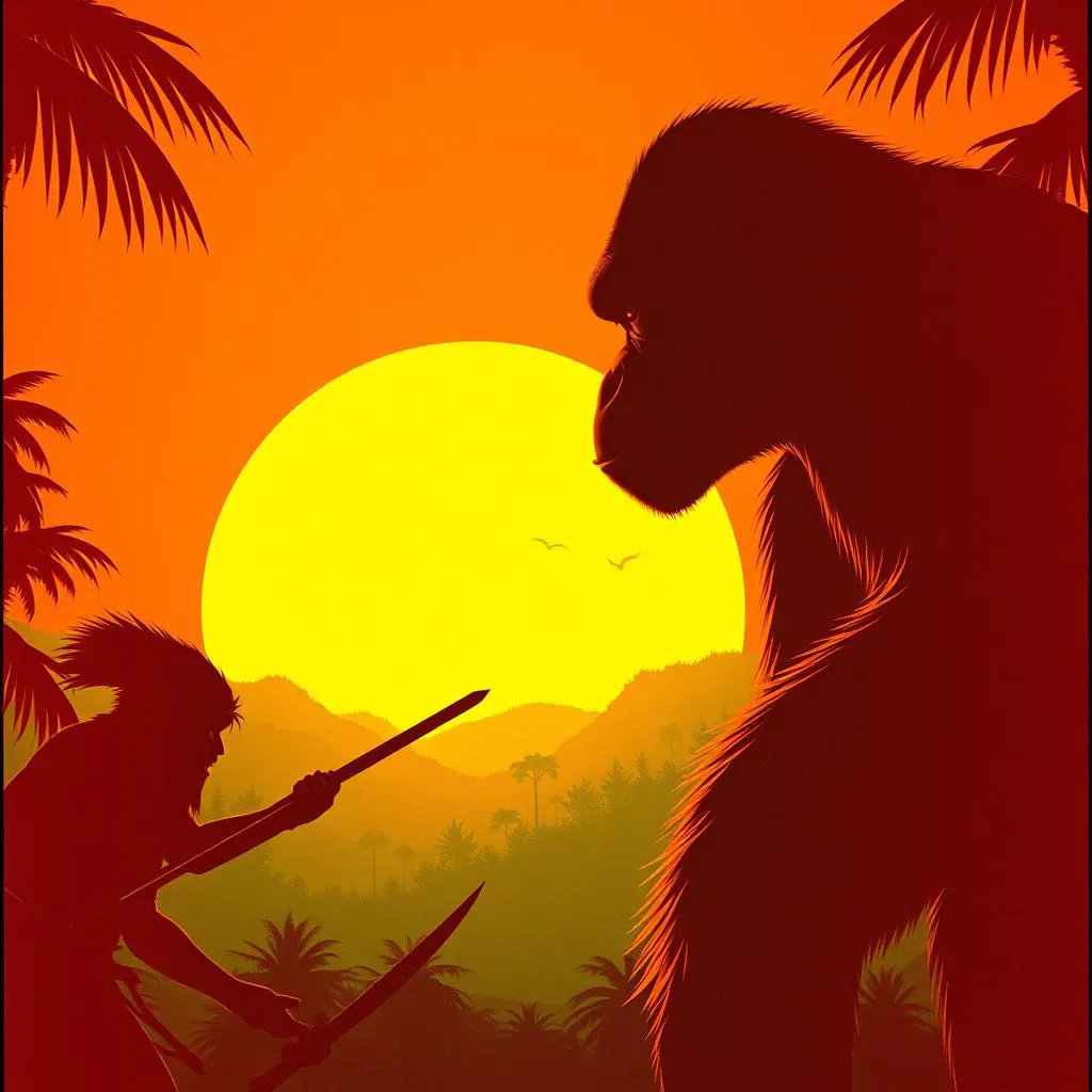 Jungle Showdown: Men vs. Gorilla