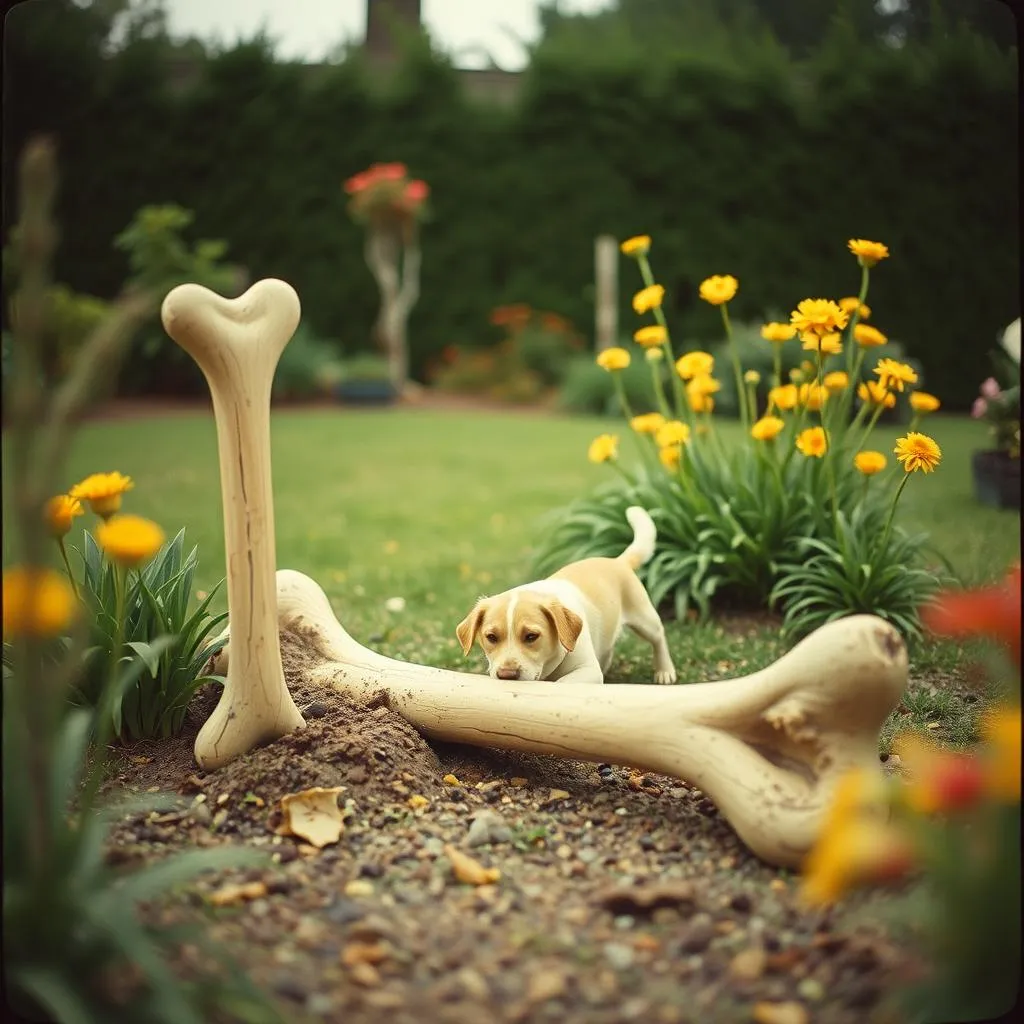 Mein Hund will einen Knochen