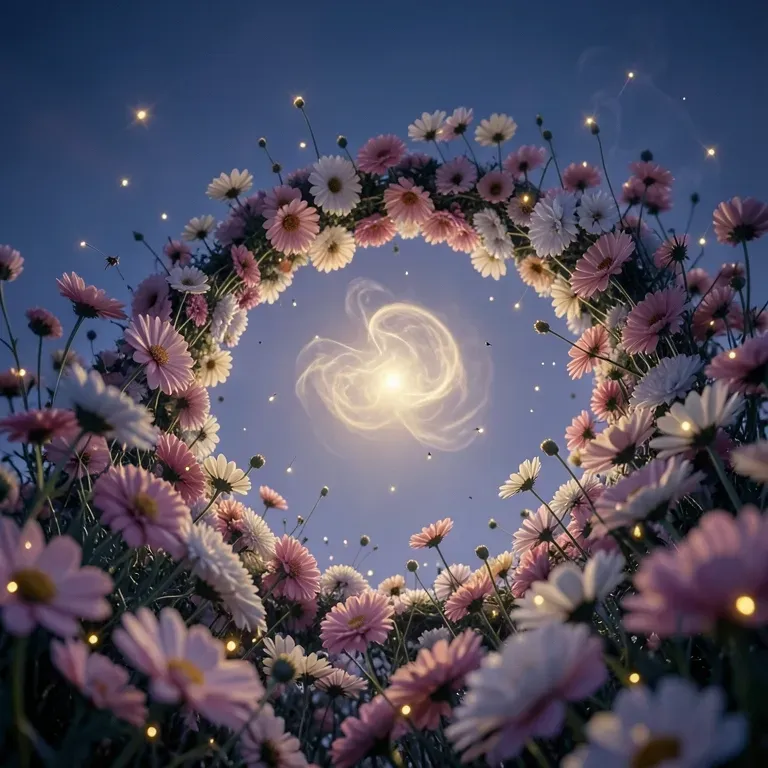 Fireflies in the wind