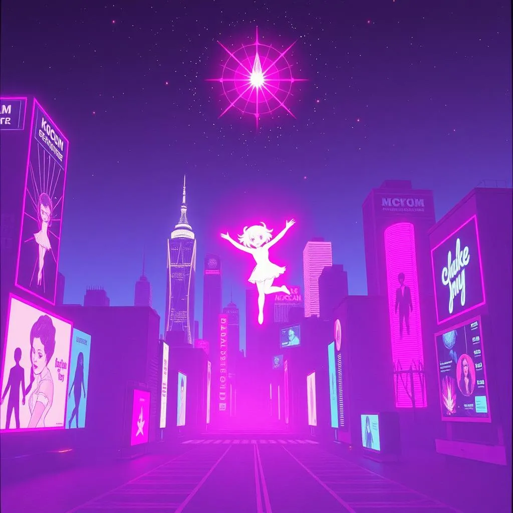Neon Dreams in the Digital Night