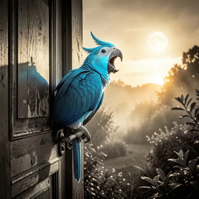 Cockatoo at the Bedroom Door