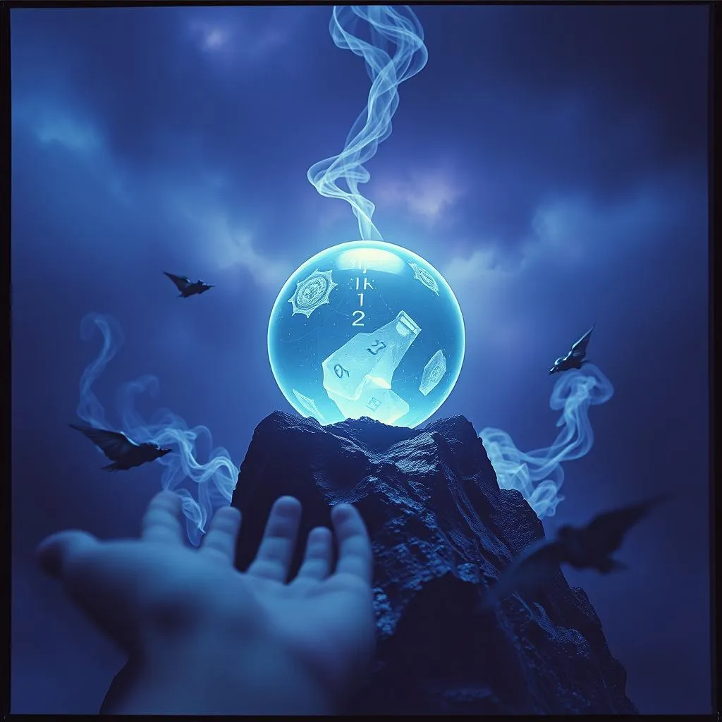 Fortune teller crystal ball