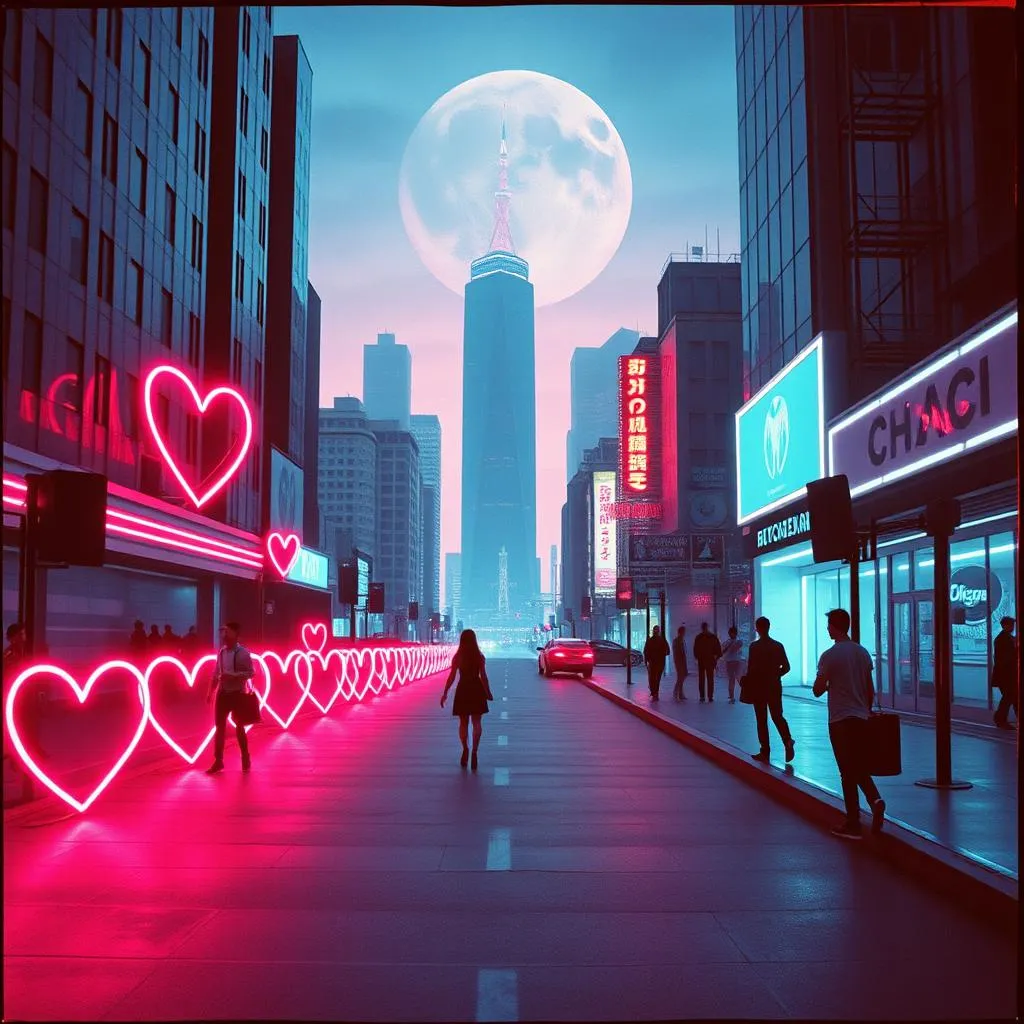 Neon Hearts