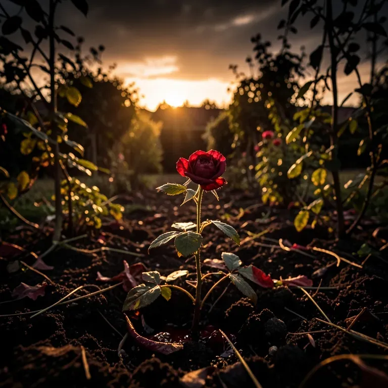 Blood on the petals