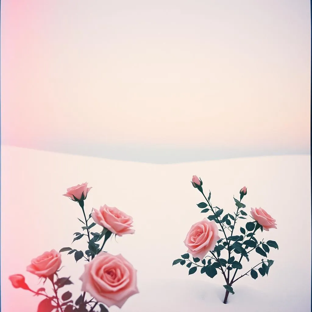 Rose in the Snow