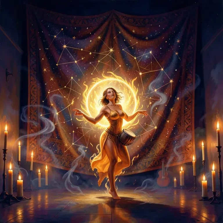 Spark and flame.