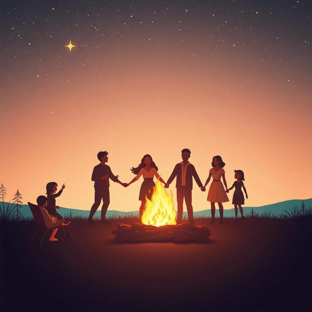 Together under the sky.