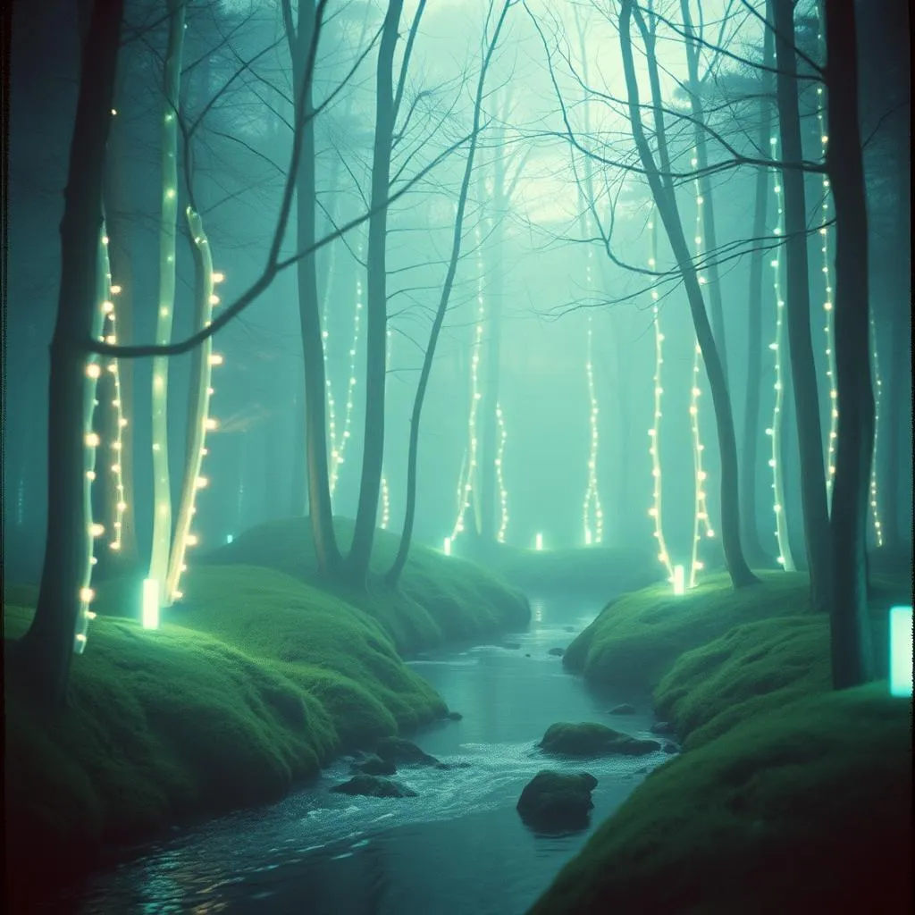 Forest walk at dusk