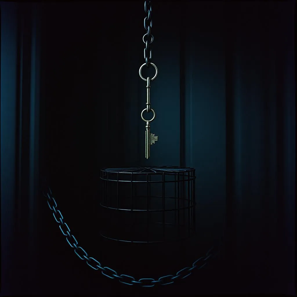 In a cage with a key