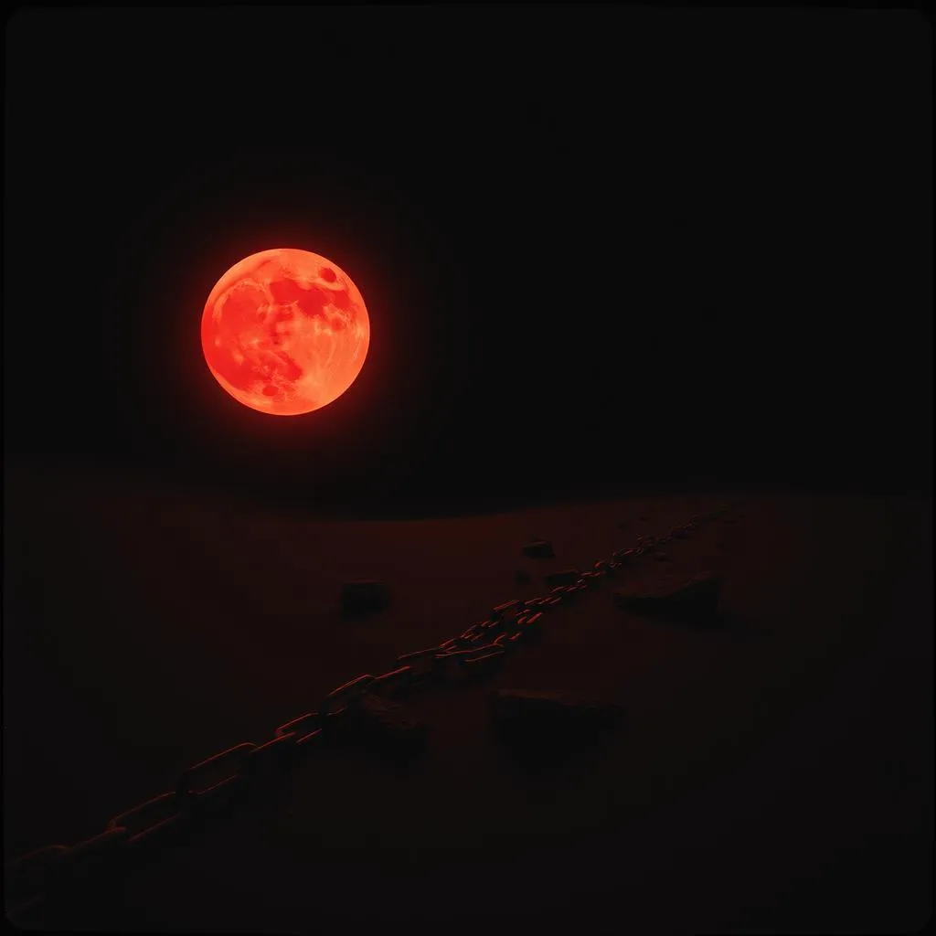 Moon is darkened