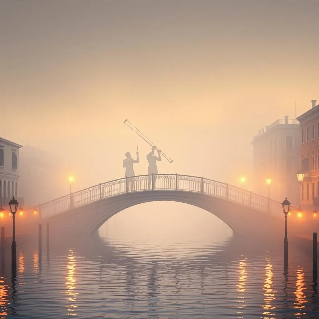 We walk on the Bridge of Sighs in Venice