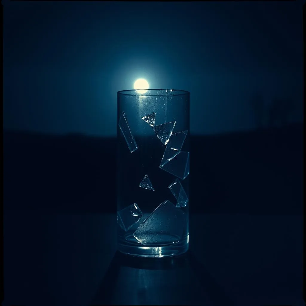 Glas ihn Dunkelheit