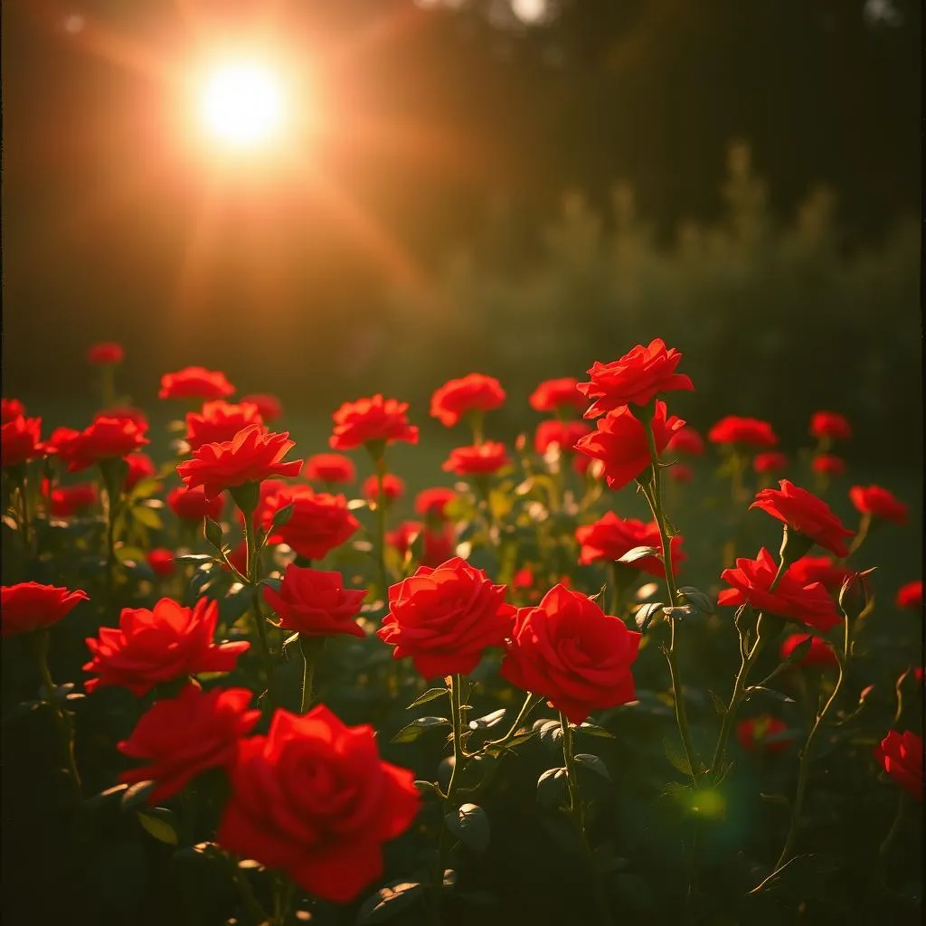 Jardinero de rosas Rojas