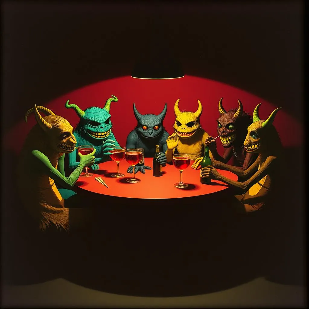 Drink with my monsters.