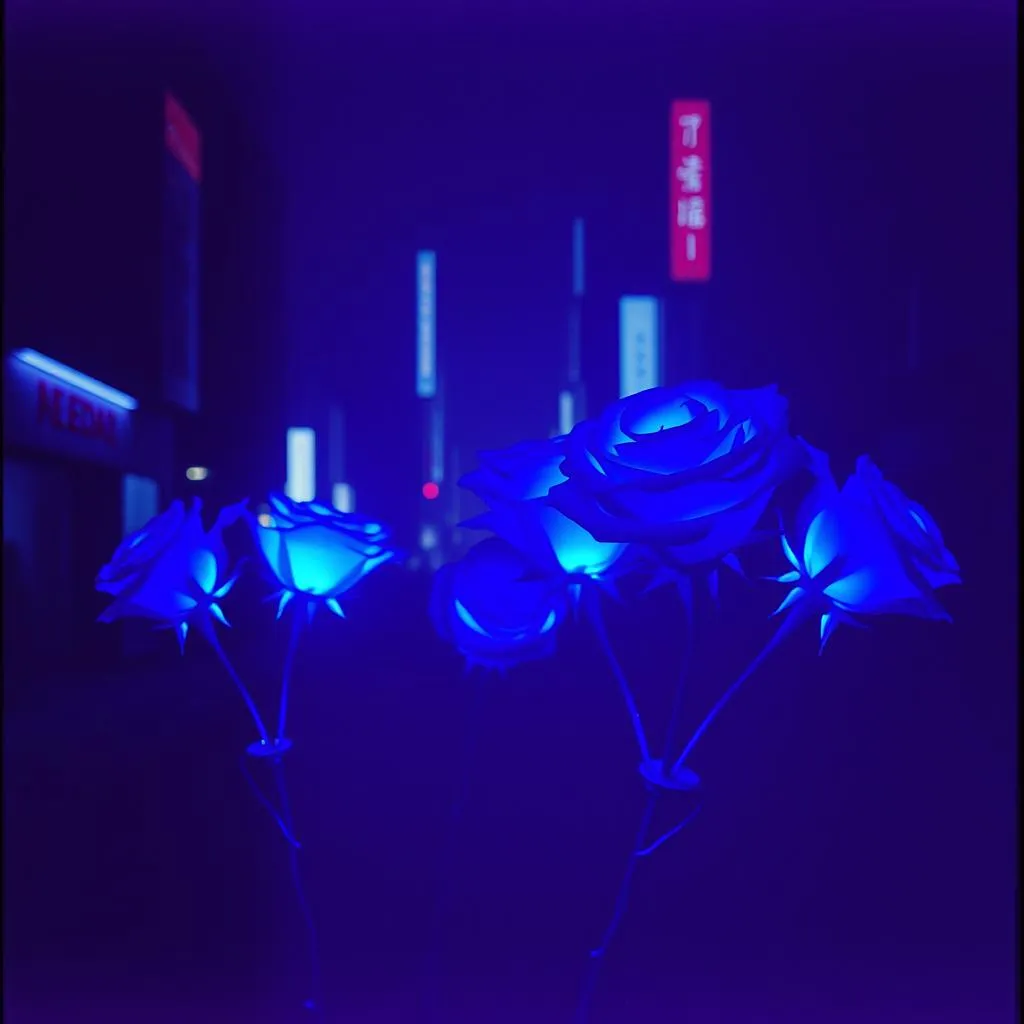 Blue Electric Roses