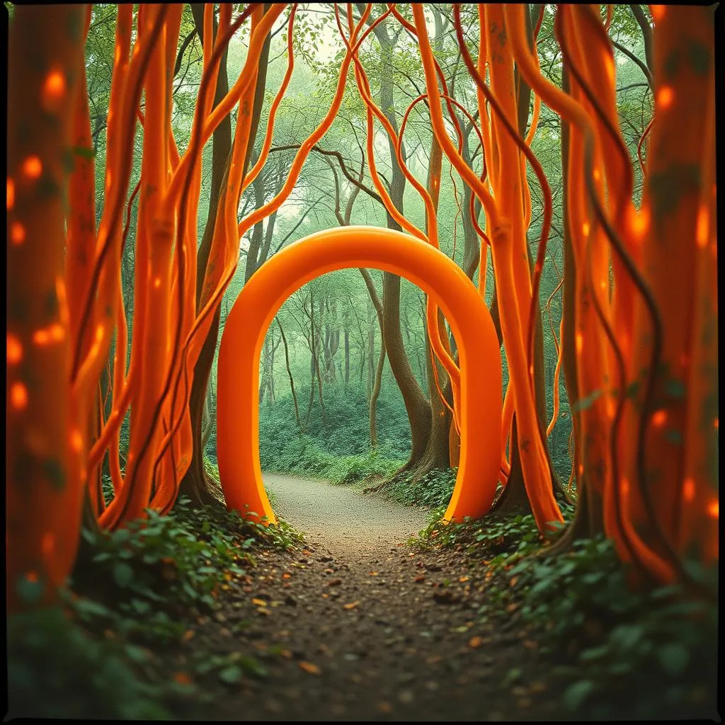 Orange in the door hinge 